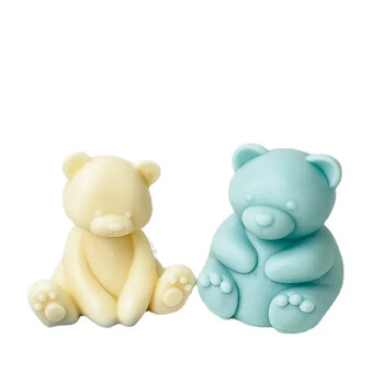 Καλούπι κεριού σιλικόνης Large Bear 3d Seated Bear Aromatherapy Γύψινο σαπούνι ρητίνης Crafts Καλούπια χύτευσης Δώρο διακόσμησης σπιτιού