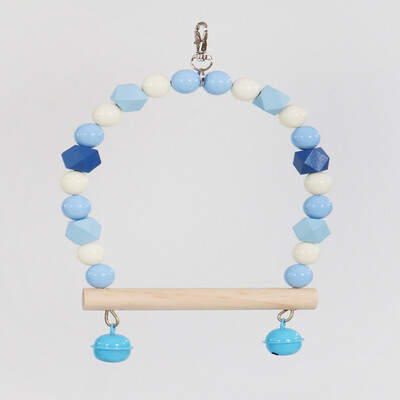 Φυσικοί ξύλινοι παπαγάλοι κούνια παπαγάλοι παπαγάλοι πουλιά Πολύχρωμες χάντρες Προμήθειες πουλιών Κουδούνια Παιχνίδια Πέρκα κρεμαστές κούνιες Κλουβί για κατοικίδια