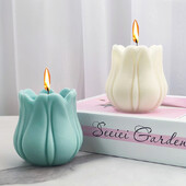Nagy tulipán virág gyertya szilikon formák kézzel készített torta csokoládé jég barkács virág szappan gipsz dekoráció gyanta kézműves forma