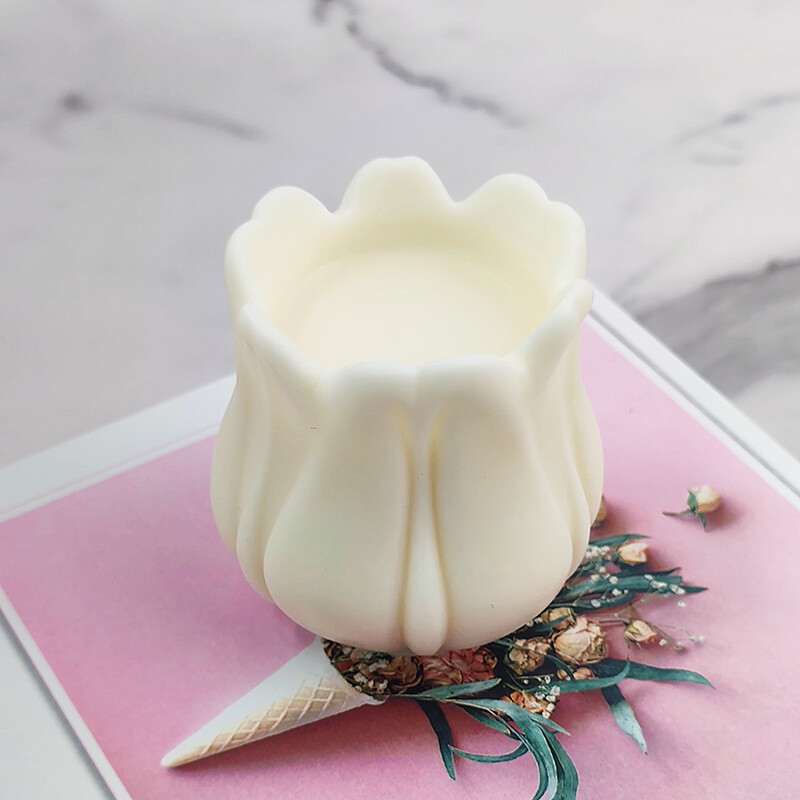 Nagy tulipán virág gyertya szilikon formák kézzel készített torta csokoládé jég barkács virág szappan gipsz dekoráció gyanta kézműves forma