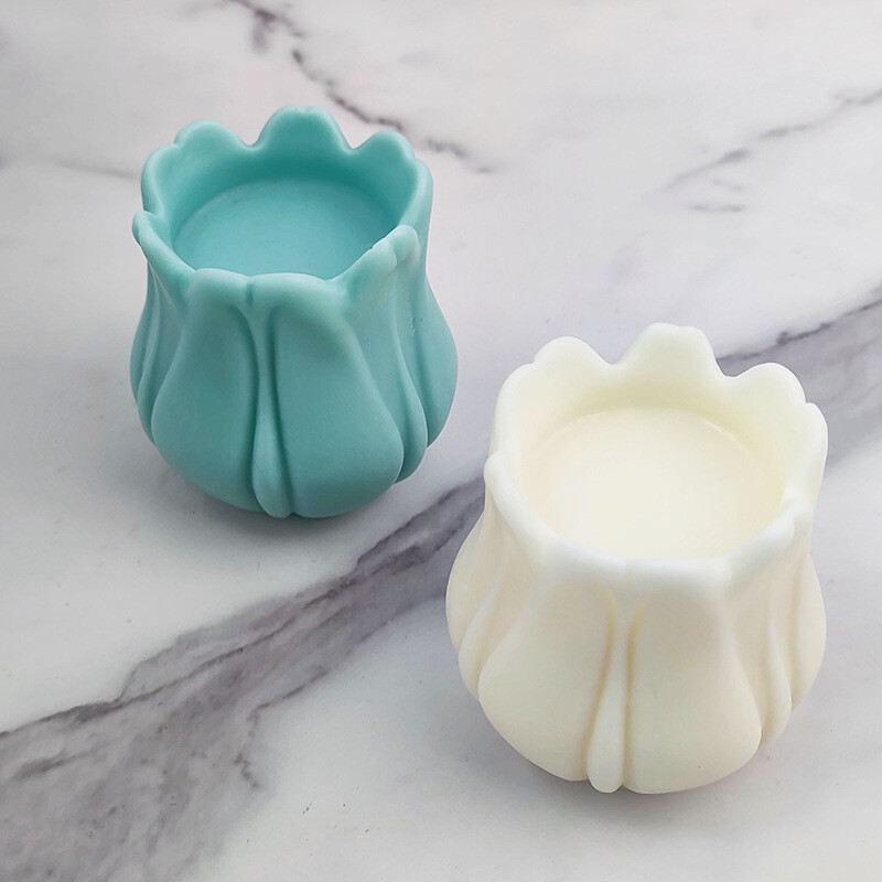 Nagy tulipán virág gyertya szilikon formák kézzel készített torta csokoládé jég barkács virág szappan gipsz dekoráció gyanta kézműves forma