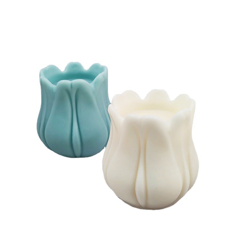 Nagy tulipán virág gyertya szilikon formák kézzel készített torta csokoládé jég barkács virág szappan gipsz dekoráció gyanta kézműves forma