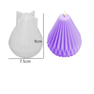 1 TK DIY küünla silikoonvormi valmistamine geomeetrilise vormi 3D kujuga vaigu epoksiid käsitsi valmistatud seebiga käsitöövormi kodu kaunistamiseks