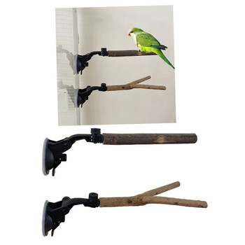 Parrot Perch Birdcage Accessories Bird Standing Stick Wood Perch Prevent Slip Διαδραστική Βεντούζα Βεντούζας Βάσης Πέρκας για Πουλί