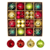Μπάλες Χριστουγεννιάτικου Δέντρου 44τμχ 3cm 6cm Μεγάλη Χριστουγεννιάτικη Μπάλα Πολύχρωμα Διακοσμητικά Σετ Χριστουγεννιάτικου Δέντρου Σετ για πάρτι στο σπίτι