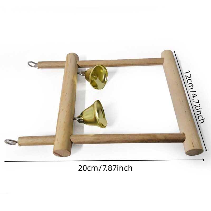 Σετ 8 τμχ Συνδυασμός παπαγάλος Παιχνίδια πουλιών Ξύλινα είδη Παιχνίδια για κατοικίδια πουλιά για εκπαίδευση παπαγάλων Παιχνίδι πουλιών Κούνια μπάλα κουδούνι