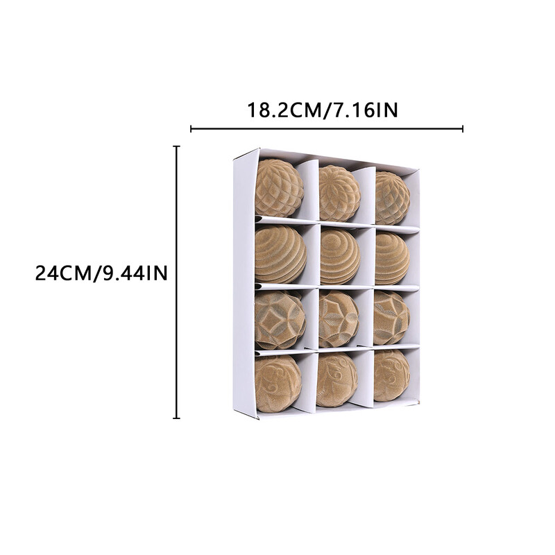 Χριστουγεννιάτικα Βελούδινα Στολίδια Μπάλας Κρεμαστά Χριστουγεννιάτικα στολίδια για τις γιορτές, Διακόσμηση Χριστουγεννιάτικου Δέντρου 12ΤΜ 6CM