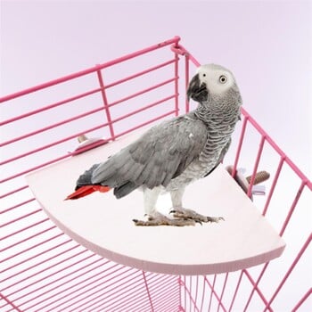 Pet Parrot Wood Platform Stand Rack Παιχνίδια με κλαδιά χάμστερ για κλουβί πουλιών