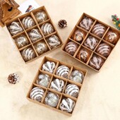 9 buc. bile de Crăciun Șampanie rafinată din aur trandafir Minge decorativă pentru brad de Crăciun ornament pentru agățat de sărbători de Crăciun Decor pentru petreceri