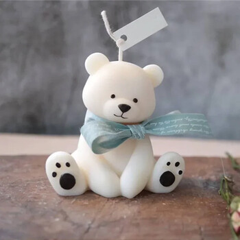 Μεγάλο 3D Bear Κερί Καλούπι σιλικόνης Diy Κερί Κατασκευής Χειροποίητο Σαπούνι Craft Γύψο Ρητίνη Πηλός Κερί Καλούπι Δώρο Διακόσμησης σπιτιού