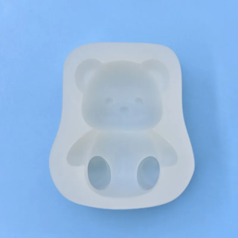 Liels sēdošs lācis Silikona sveču veidne 3D karikatūra Lāča sveķu amatniecība Ģipša ziepju veidne DIY roku darbs mājas dekorēšanai ballīšu dāvanas