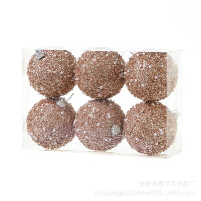 6 buc 8 cm bile de Crăciun roșu verde șampanie brad de Crăciun agățat pandantiv ornament pentru decorarea casei de Crăciun, cadouri