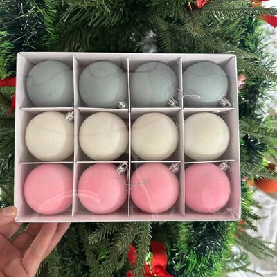 44 buc bile de Crăciun roșii și albe suspendate, petreceri de Crăciun, decorațiuni pentru brad, decorațiuni