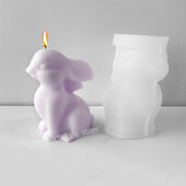 Smile Trusis silikona sveces veidne 3D cute dzīvnieku ziepju ģipša sveķu liešanas veidne Mājas dekors Amatniecība ar rokām gatavota DIY dāvanu gatavošana