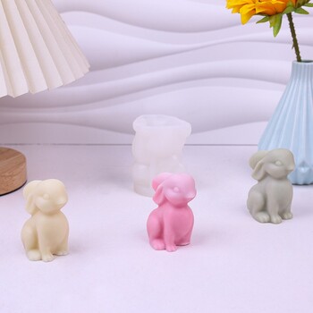 Smile Rabbit Mold Silicone Candle Mould 3D Cute Animal Soap Plaster Resin Cast Mold Χειροποίητα χειροποίητα DIY δώρο