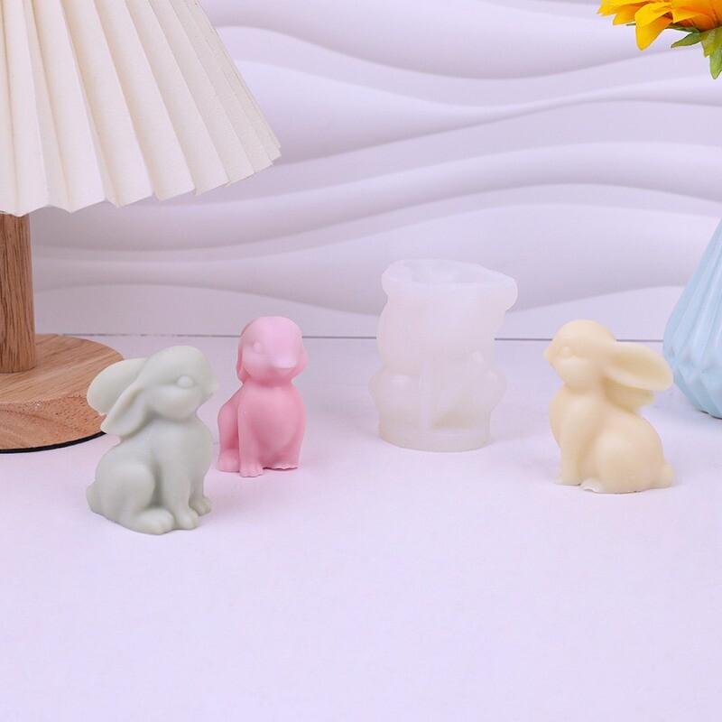 Smile Trusis silikona sveces veidne 3D cute dzīvnieku ziepju ģipša sveķu liešanas veidne Mājas dekors Amatniecība ar rokām gatavota DIY dāvanu gatavošana