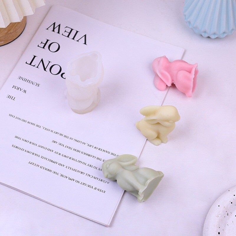 Smile Trusis silikona sveces veidne 3D cute dzīvnieku ziepju ģipša sveķu liešanas veidne Mājas dekors Amatniecība ar rokām gatavota DIY dāvanu gatavošana