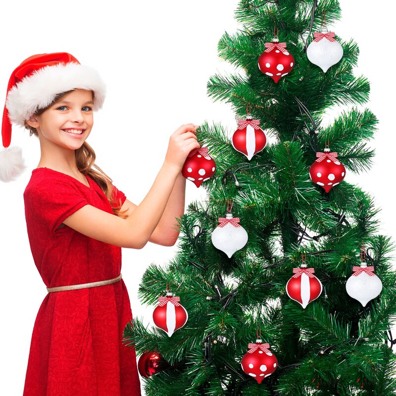 Ziemassvētku Candy Candy Balls ballīte Mājas dekorēšana Ziemassvētku eglītes kulons 12 gab Piparmētru konfekšu rotājumu komplekts