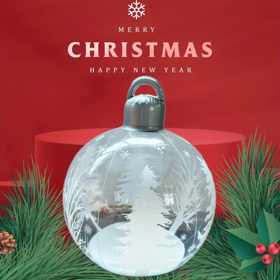 1 Buc 40cm PVC gonflabil decoratiuni de Craciun ornament minge. Crăciun în aer liber sărbătoare curte gazon veranda decorare