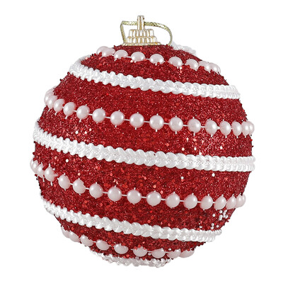 1/2/3buc 8cm bile roșii albe de Crăciun Pom de Crăciun ornamente suspendate decorațiuni pentru petreceri de Crăciun Anul Nou Noel Navidad 2024