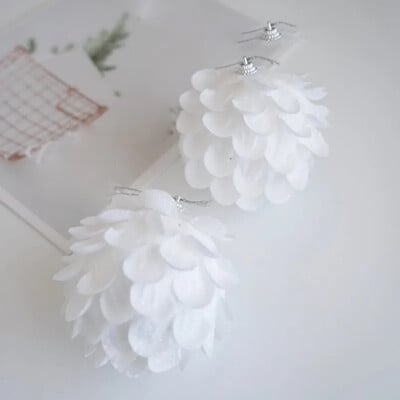 Λευκό Χριστουγεννιάτικο Δέντρο Μπάλες Διακόσμηση Χριστουγεννιάτικο Δέντρο Κρεμαστό Κρεμαστό λουλούδι αφρός Χιονόμπαλα Σπίτι Πρωτοχρονιάτικο Στολίδι για πάρτι