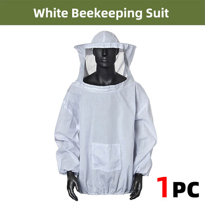 1 gab. Biškopības aizsargapģērbs, elpojošs plīvurs, viegli noņemams Biškopja kleita ar cepures komplektu.