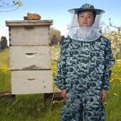 Salopetă rotundă, practică, fiabilă, pentru apicultura, poliester, bumbac, jachetă pentru apicultură, eficientă pentru exterior