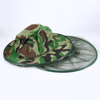 Camo Beekeeping Hat Head Protection Veil Mask Καπέλο Bee Bug Εντόμων κατά των κουνουπιών Δίχτυ κεφαλής ασφαλείας για την πρόληψη