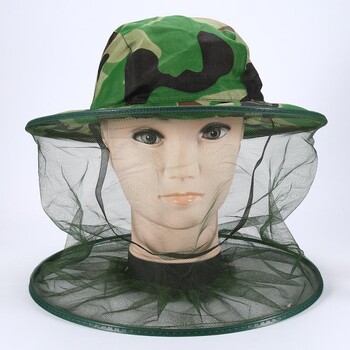 Camo Beekeeping Hat Head Protection Veil Mask Καπέλο Bee Bug Εντόμων κατά των κουνουπιών Δίχτυ κεφαλής ασφαλείας για την πρόληψη