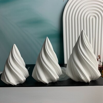 Formă din silicon pentru lumânări în spirală Forme mari pentru lumânări în formă de stâlp Forme pentru lumânări pentru brad de Crăciun Forme geometrice pentru ipsos pentru aromaterapie