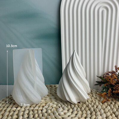 Σπιράλ Κερί Καλούπι σιλικόνης Μεγάλα Στροβιλοφόρα Πυλώνα Καλούπια Κεριών Χριστουγεννιάτικο Δέντρο Καλούπι Κεριού Γεωμετρικά Γύψινα Καλούπια Αρωματοθεραπείας