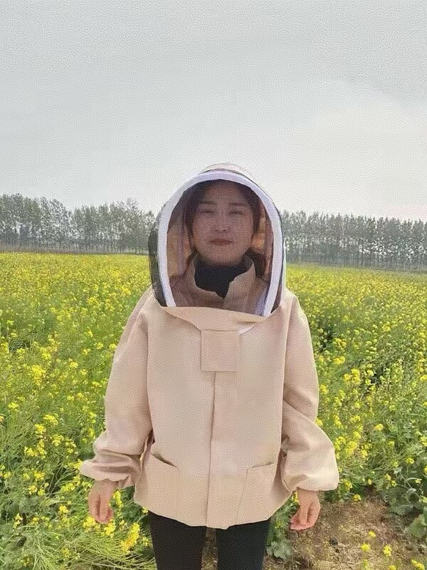 Tinklinė kepurė, kvėpuojanti užtrauktukas, apsauganti nuo bičių drabužiai iki pusės kūno elastiniai rankogaliai bitėms apsauginiai drabužiai nuo plyšimo medžiaga nuo įgėlimo