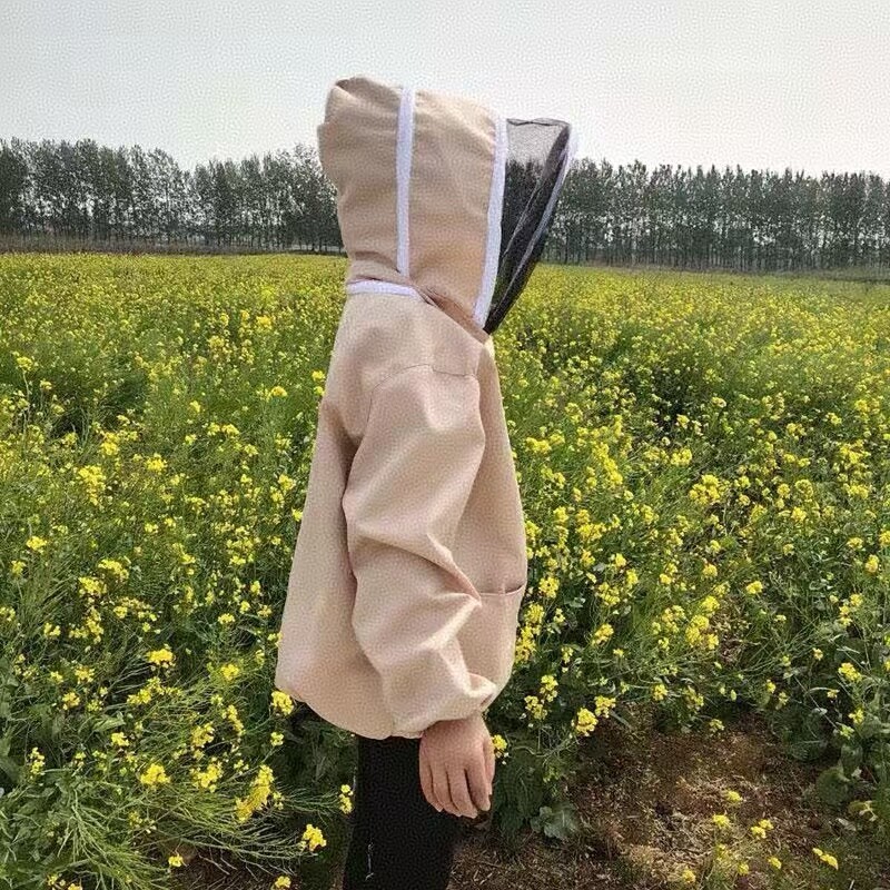 Tinklinė kepurė, kvėpuojanti užtrauktukas, apsauganti nuo bičių drabužiai iki pusės kūno elastiniai rankogaliai bitėms apsauginiai drabužiai nuo plyšimo medžiaga nuo įgėlimo