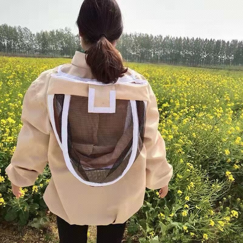 Tinklinė kepurė, kvėpuojanti užtrauktukas, apsauganti nuo bičių drabužiai iki pusės kūno elastiniai rankogaliai bitėms apsauginiai drabužiai nuo plyšimo medžiaga nuo įgėlimo