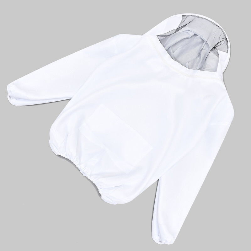 Pastorintas baltas bitininkystės kostiumas – patvari bitininkų apsauginė įranga, didžiausias saugumas