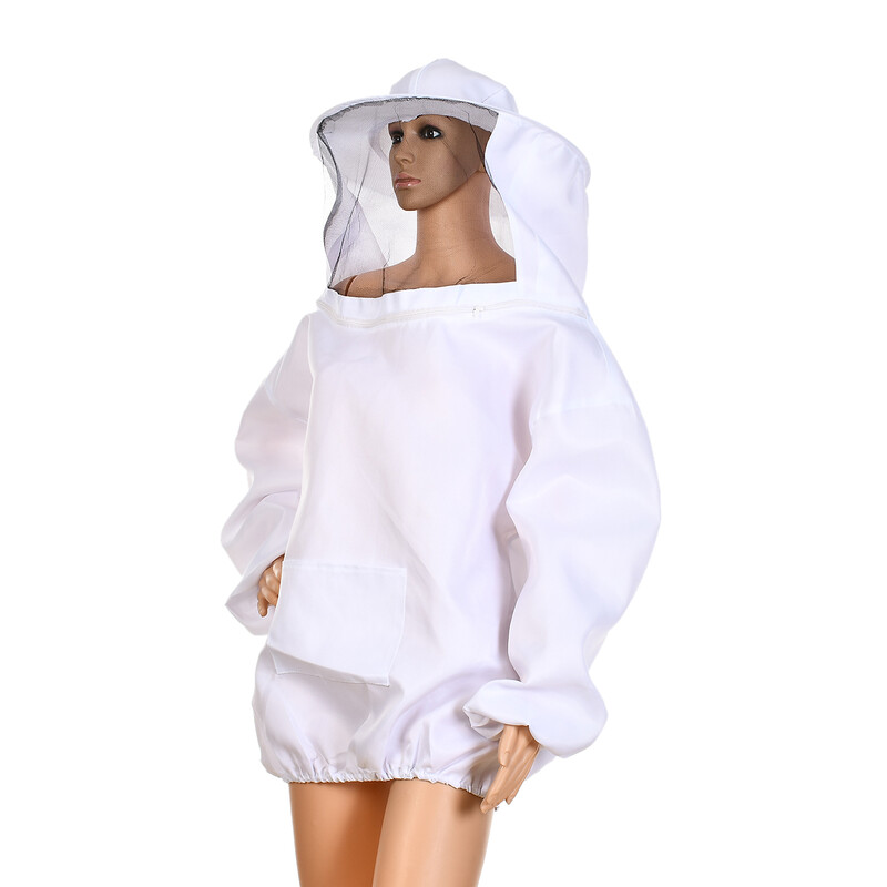 Pastorintas baltas bitininkystės kostiumas – patvari bitininkų apsauginė įranga, didžiausias saugumas