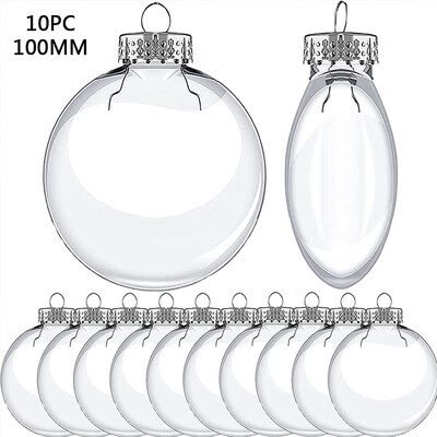 6/8/10 cm božićna oblatna kuglica, plastična kuglica koja se može puniti, božićno drvce, viseći ukrasi, dekoracija, festival, kućni pribor za svatove