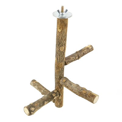 Suport pentru papagal Jucării cu tijă Furcă din lemn Crengă Biban Cușcă pentru păsări Leagăn agățat Jucărie de mestecat păsări pentru animale de companie Loc de joacă pentru păsări