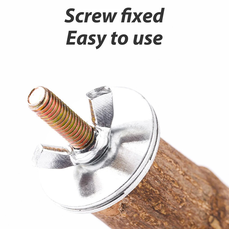 Suport pentru papagal Jucării cu tijă Furcă din lemn Crengă Biban Cușcă pentru păsări Leagăn agățat Jucărie de mestecat păsări pentru animale de companie Loc de joacă pentru păsări