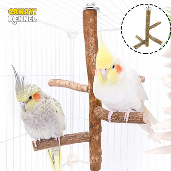 Φυσικό Parrot Perch Bird Stand Tree Rods Claw Grinder Long Tailed Parakeet Climbing Standing Tree Branch Bird Cage Accessories