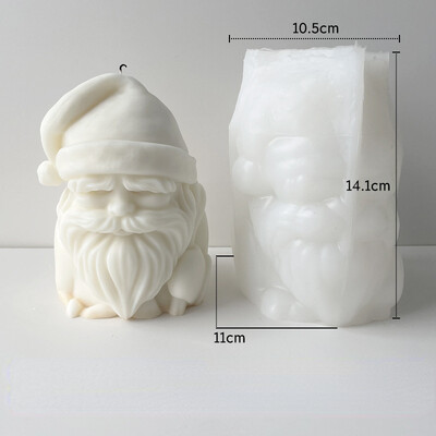 3D Cap de Moș Crăciun Mucegai Lumânare din Silicon DIY Lumânare Parfumată de Crăciun Săpun Artizanat Tencuială Artizanat Articole pentru Confecţionarea Rășinii Decor Home