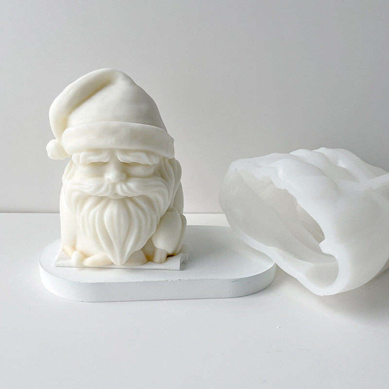 Κερί 3D Santa Head σιλικόνης DIY Χριστουγεννιάτικο αρωματικό κερί Χειροποίητο σαπούνι Γύψο χειροτεχνίας Ρητίνη προμήθειες κατασκευής Διακόσμηση σπιτιού