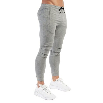 Őszi kocogó nadrágok Férfi Pamut melegítőnadrágok Futó tornanadrágok Gym Fitness Edzés Skinny Nadrágok Férfi Sport Edzés Alsó