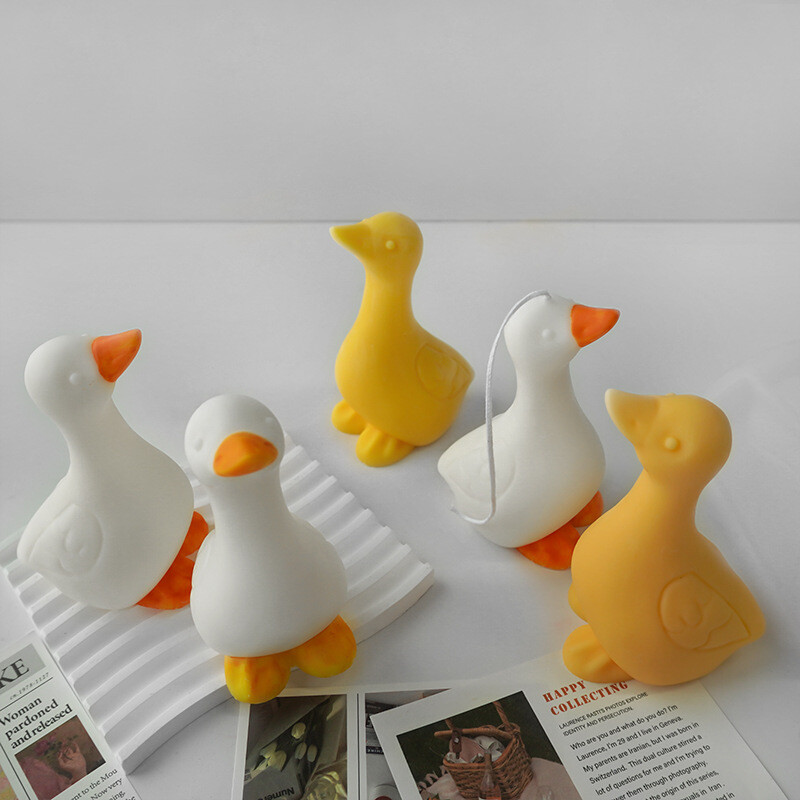 Forme mari de lumânări din silicon de rață, săpun de rață 3D, ipsos pentru aromoterapie, matriță de turnare în rășină de cristal, instrument de fabricare a artizanat manual.