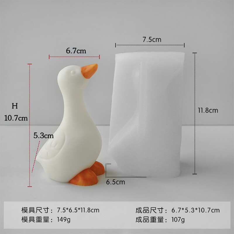 Forme mari de lumânări din silicon de rață, săpun de rață 3D, ipsos pentru aromoterapie, matriță de turnare în rășină de cristal, instrument de fabricare a artizanat manual.