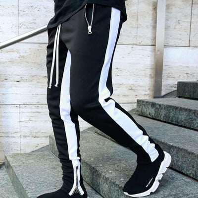 Pantaloni skinny de jogging pentru bărbați Pantaloni de sport pentru alergare Pantaloni de sport din bumbac Pantaloni de sport pentru fitness pentru gimnastică Pantaloni de antrenament pentru culturism pentru bărbați