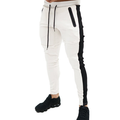 Pantaloni skinny de jogging pentru bărbați Pantaloni de sport pentru alergare Pantaloni de sport din bumbac Pantaloni de sport pentru fitness pentru gimnastică Pantaloni de antrenament pentru culturism pentru bărbați