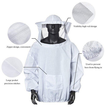 Hot Selling Bee Keeping Tools Bee Keeping Clothes Bee Proof Ρούχα Split Bee Proof Ρούχα Προστατευτικά ρούχα Πέπλο με καπέλο