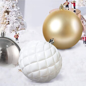 10 CM 4 bucăți în formă de pulbere de șapte din plastic galvanizat mat, decorațiuni pentru brad de Crăciun, pandantiv pentru bile de Crăciun.