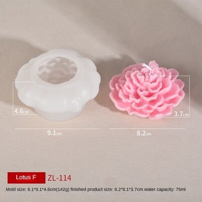 Μεγάλο Λουλούδι Λωτού Κερί Φόρμα σιλικόνης DIY Σκαλιστό Σαπούνι Λουλούδι Λωτού Καλούπι Σοκολατένιο Κέικ Προμήθειες Δωράκια διακόσμησης σπιτιού